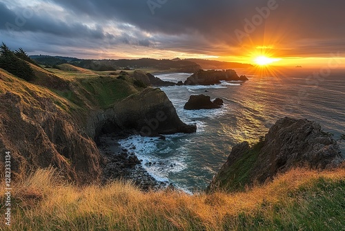 A sunrise over the ocean horizon, symbolizing fresh starts with open space above.
