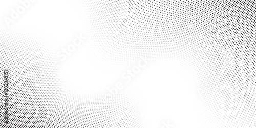 Wave 3d. Wave of particles. Futuristic point wave. Design for poster.