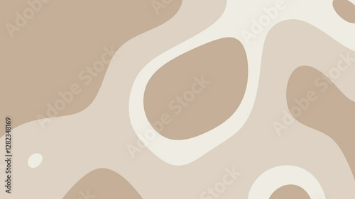 Abstract design with flowing, organic shapes and a muted, warm color palette.