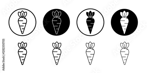 Carrot icon Simple outline vector logo