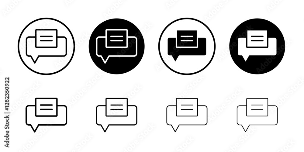 Comments icon Simple outline vector logo Comments icon Simple outline vector logo
