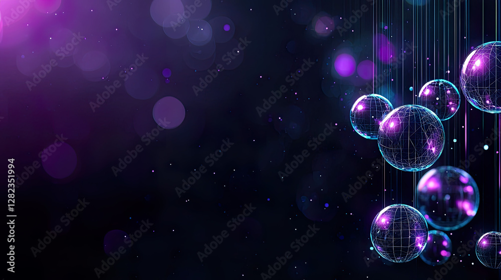 Translucent Neon Glowing Spheres with Geometric Wireframe Structures in Minimalistic Abstract Design
Translucent Neon Glowing Spheres with Geometric Wireframe Structures in Minimalistic Abstract Design
