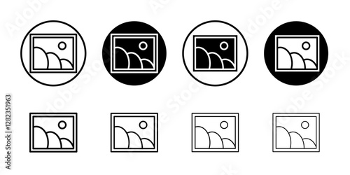 Gallery icon Simple outline vector logo