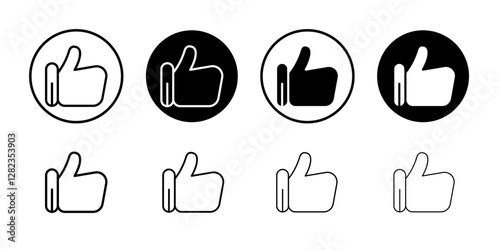 Like icon Simple outline vector logo