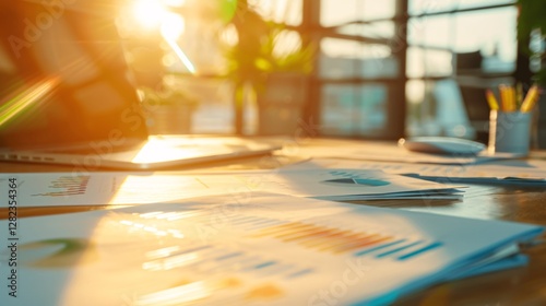 Wallpaper Mural A table with a laptop, a mouse, and a keyboard Torontodigital.ca