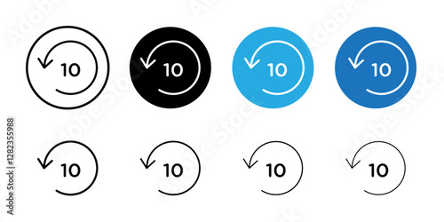 Repeat icon Simple outline vector logo