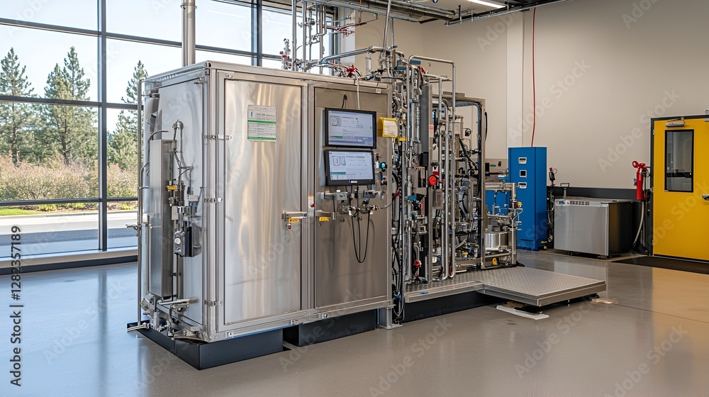 Industrial lab equipment in modern facility Industrial lab equipment in modern facility
