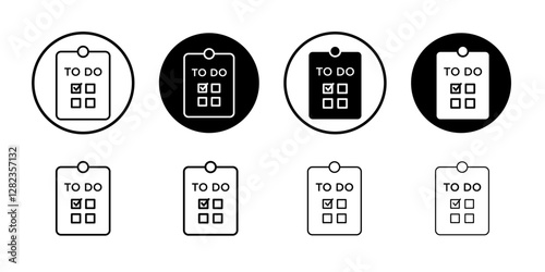 Todo list icon Simple outline vector logo