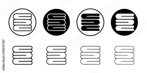Towel icon Simple outline vector logo