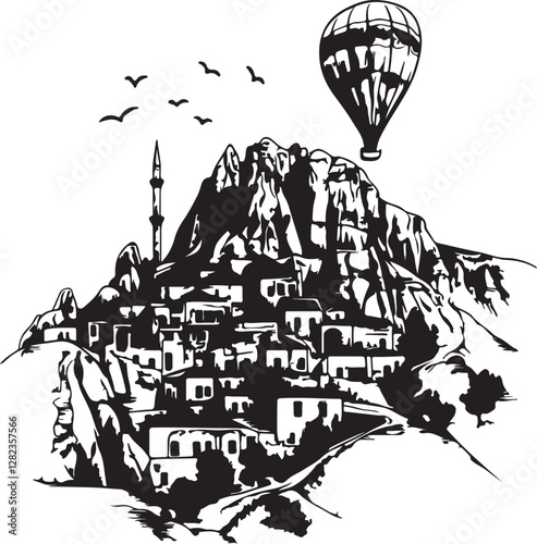 hot air balloon in the sky