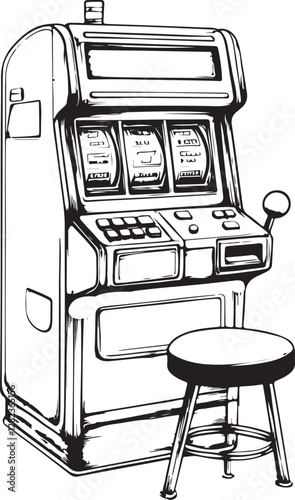 illustration of a slot machine