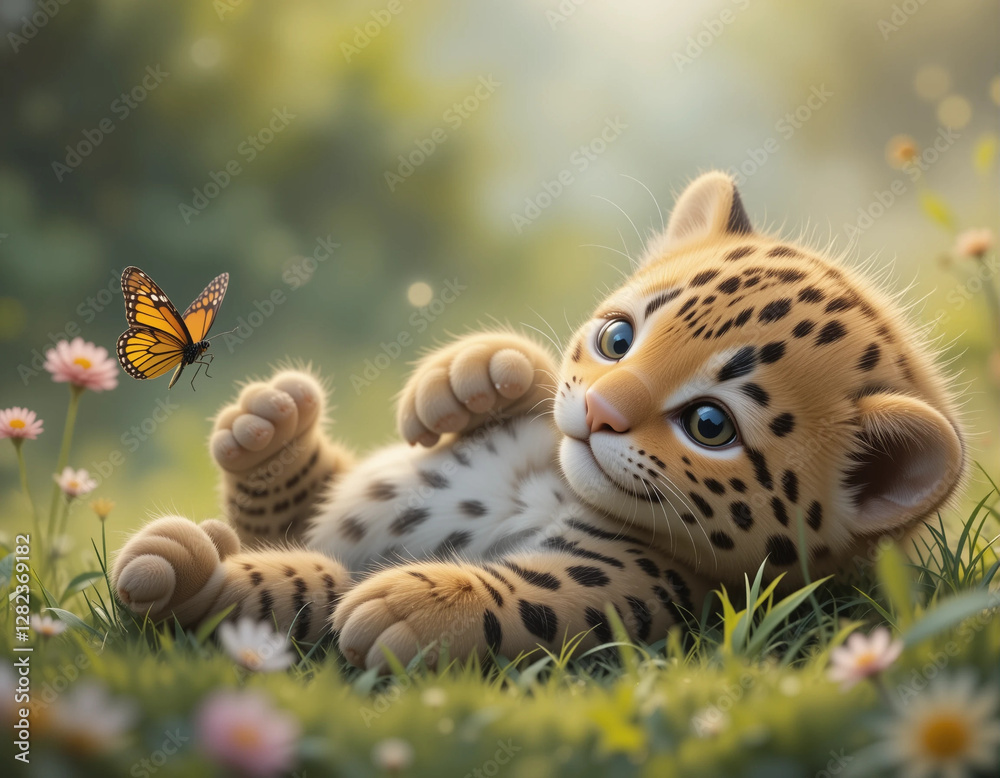 Obraz premium Spotted Elegance: Leopard 