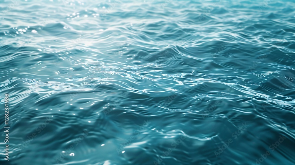 The water is blue and has ripples The water is blue and has ripples