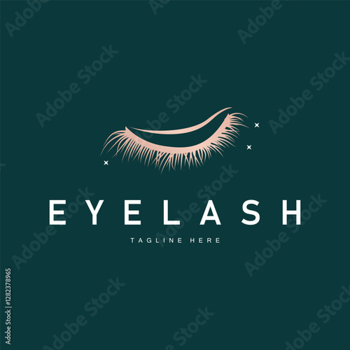 simple black silhouette design eyelash logo decoration beautify the face with a template concept for salon, spa, cosmetic shop or other business