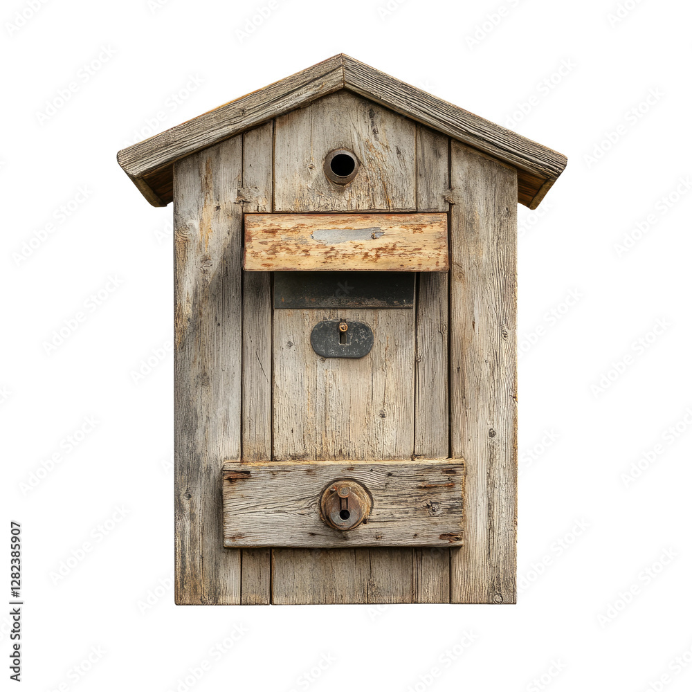 wooden mailbox isolated on white wooden mailbox isolated on white