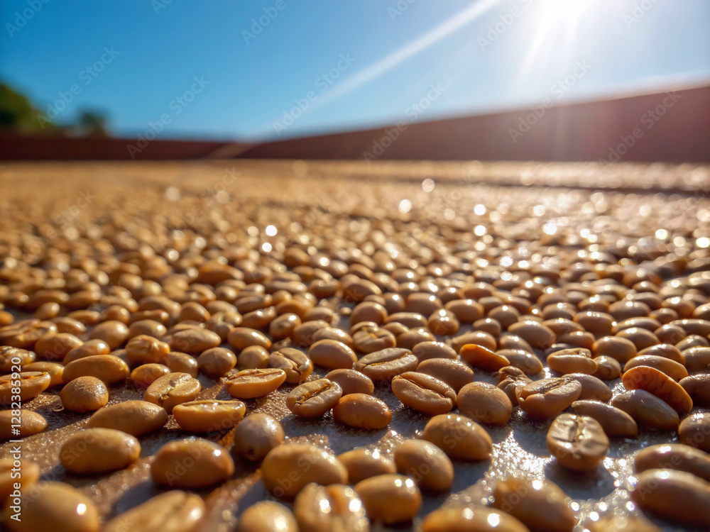Fototapeta premium coffee beans in the field. beach, sea, water, nature, stone, pebble, stones, rock, coast, sand, summer, ocean, pebbles, wave, shore, sky, landscape, texture, pattern, rocks, coastline, travel, river
