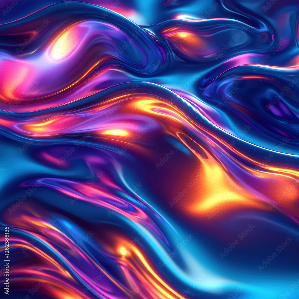 A vibrant, dynamic digital art piece showcases fluid dynamics with an abstract swirling liquid pattern in various colors, reflecting blues, pinks, purples, and gold The image portrays - AI-Generated A vibrant, dynamic digital art piece showcases fluid dynamics with an abstract swirling liquid pattern in various colors, reflecting blues, pinks, purples, and gold The image portrays - AI-Generated