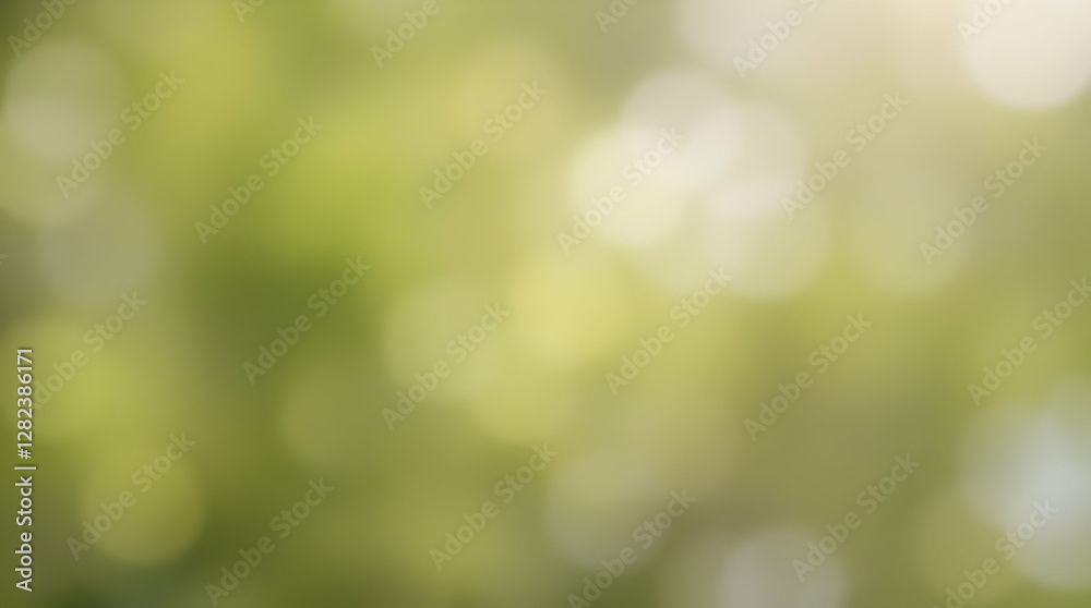 Obraz premium Soft, blurred green and white bokeh effect with a natural, ethereal feel.