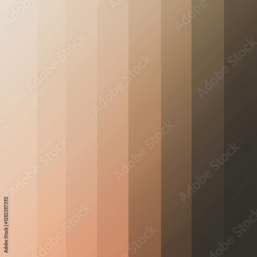 The image shows a color swatch with multiple skin tones, ranging from light beige to dark brown, arranged horizontally Its used in diverse contexts like marketing, design, or educatio - AI-Generated