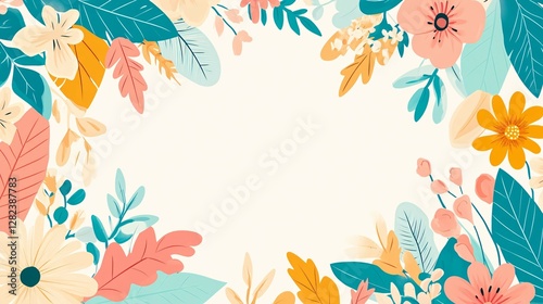 Wallpaper Mural Beautiful Floral Arrangement Displaying Leaves Flowers and Botanical Elements Torontodigital.ca