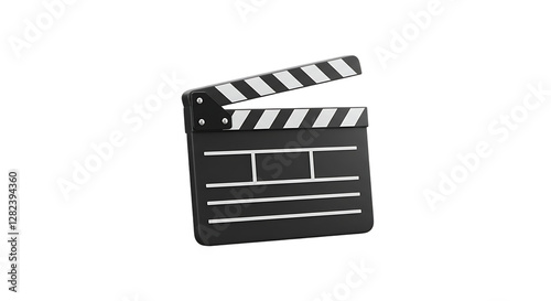Movie Clapper Board Illustration Ready for Film Production and Action