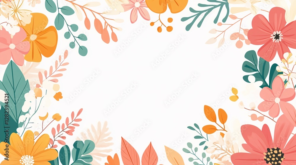 Obraz premium Beautiful flower arrangement with leaves and botanical components on display