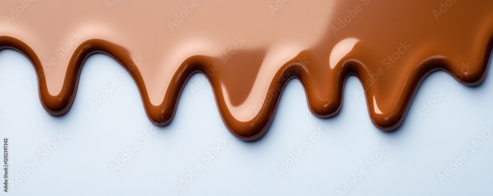 Smooth chocolate drips cascade in a beautiful glossy texture against a clean surface providing an inviting backdrop for culinary projects and creative presentations Smooth chocolate drips cascade in a beautiful glossy texture against a clean surface providing an inviting backdrop for culinary projects and creative presentations