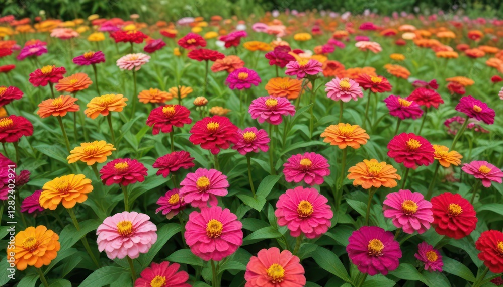 Vibrant Zinnia Garden: A Tapestry of Colors Vibrant Zinnia Garden: A Tapestry of Colors
