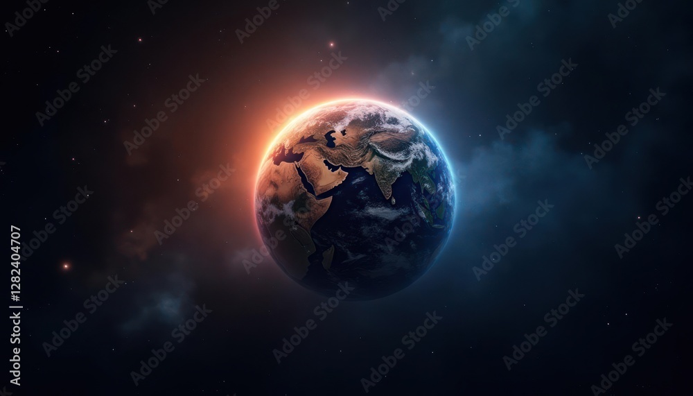 Obraz premium Earth's Majesty: A Celestial View of Our Planet