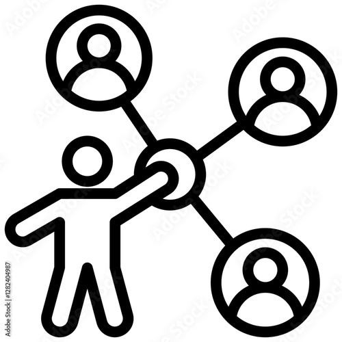 Customer Reach Outline Icon