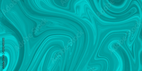 Abstract beautiful teal swirl liquid background. Abstract teal , black swirly wallpaper, wavy pattern texture, aquarelle colors mixing effect abstract backdrop. calm design Marble rock texture blue