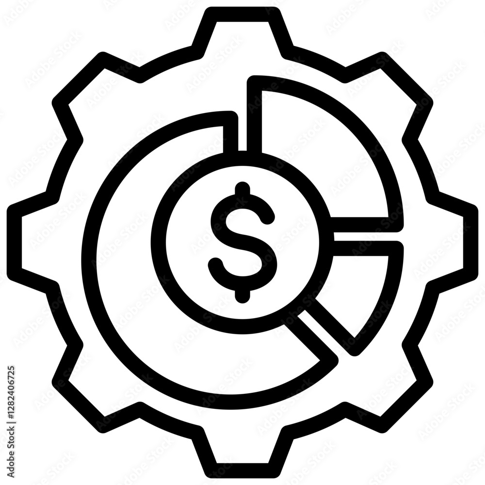 Asset Management Outline Icon Asset Management Outline Icon