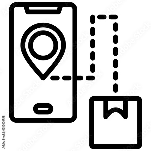 Real Time Tracking Outline Icon