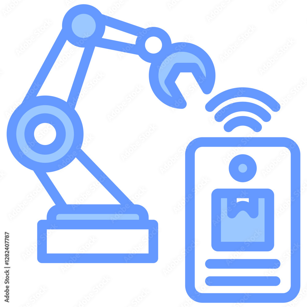 Logistics Technology Lineal Blue Icon Logistics Technology Lineal Blue Icon