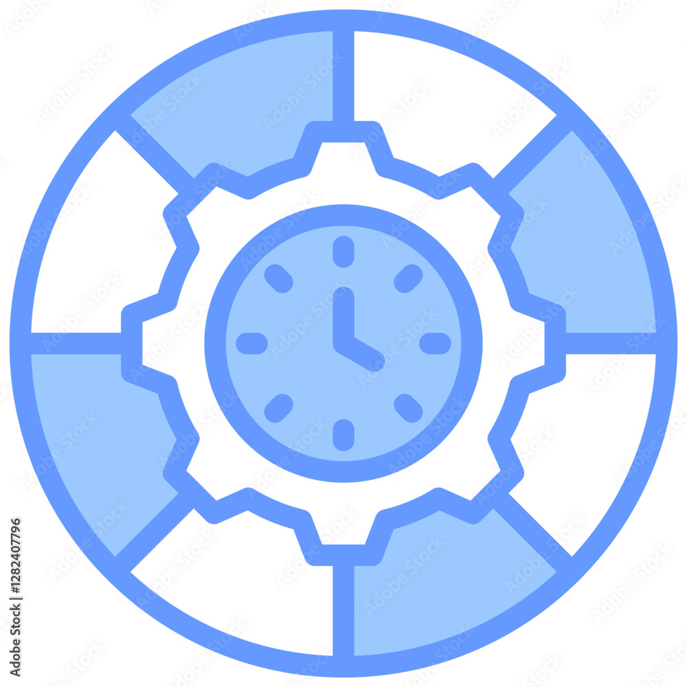 Capacity Planning Lineal Blue Icon Capacity Planning Lineal Blue Icon