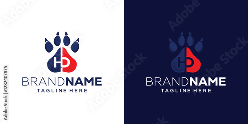 Creative Logo Design Letter HD With Dog Paw, Vector Illustration Design Inspiration