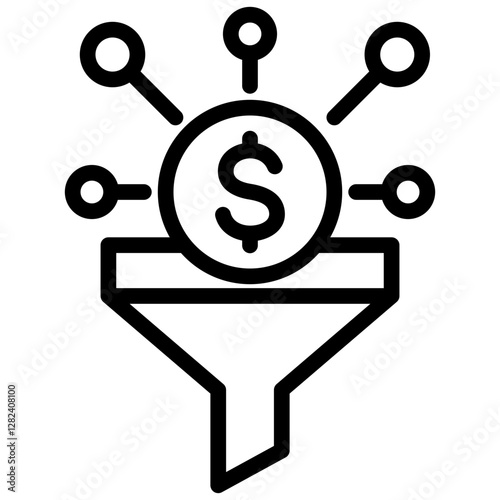 Affiliate Sales Funnel Outline Icon