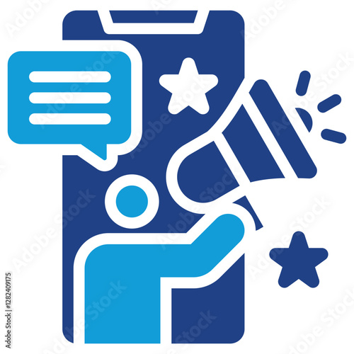 Social Media Influencer Dual Tone Icon