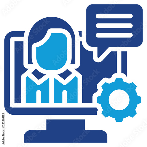 Online Consulting Dual Tone Icon