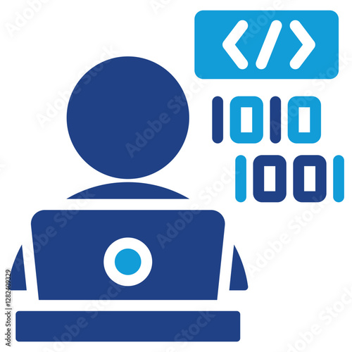 Freelance Programming Dual Tone Icon