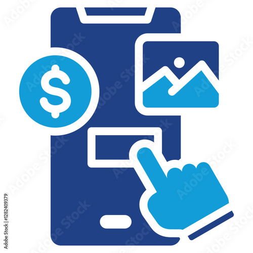 Selling Stock Photos Dual Tone Icon