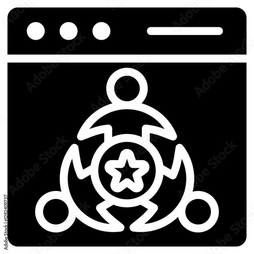 Membership Sites Solid Black Icon