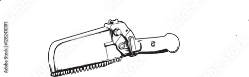 vector illustration of a saw