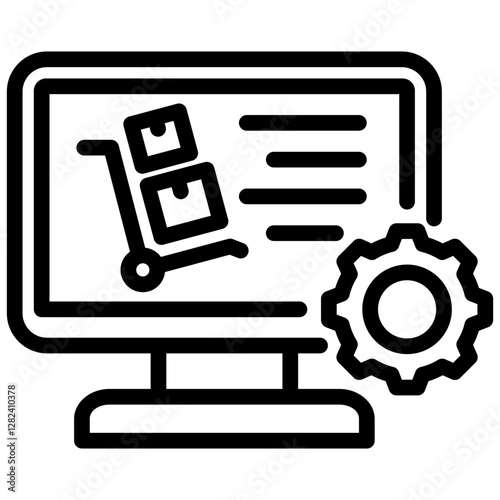 Procurement Software Outline Icon