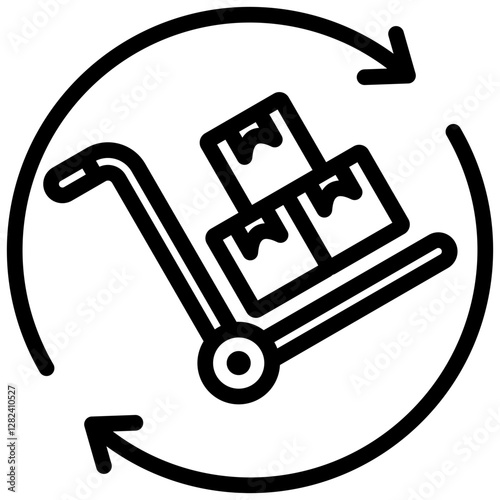 Procurement Cycle Outline Icon