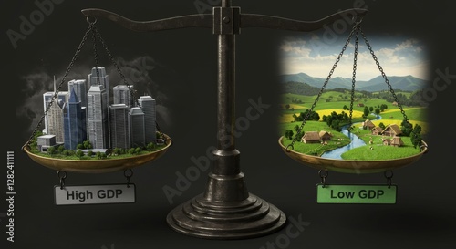 Economic Disparity Scale, High GDP Urbanization Versus Low GDP Rural Life