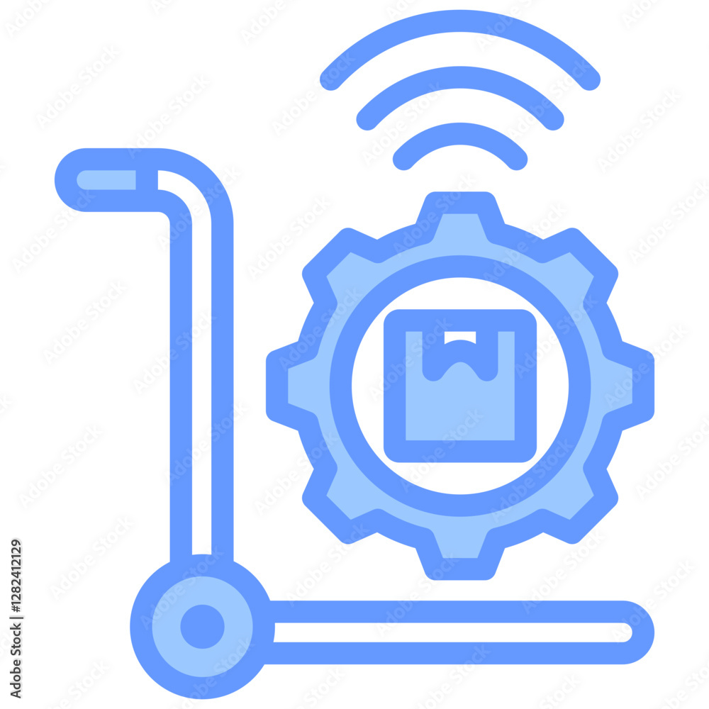 Electronic Procurement Lineal Blue Icon Electronic Procurement Lineal Blue Icon