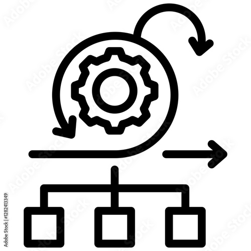 Scrum Methodology Outline Icon