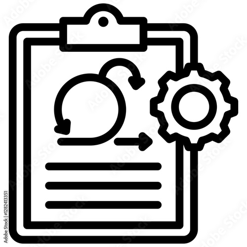 Agile Project Management Outline Icon