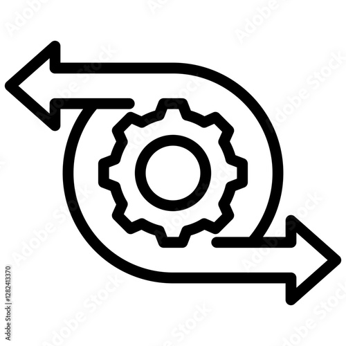 Change Management Outline Icon